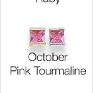 Lia Sophia Pink Gold October Birthstone Earrings